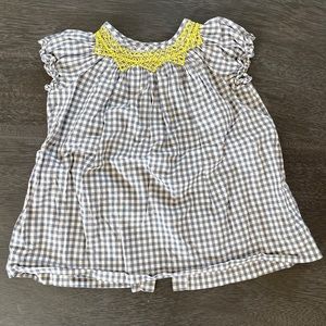 Bonpoint Checkered Baby Dress Yellow Details